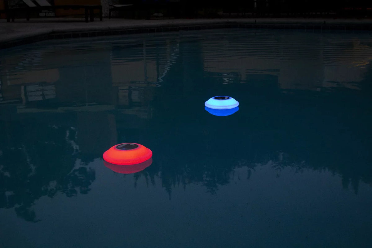 Pools, Bluetooth LED Backlight 7 Functionality Poolmaster Lakes, Waterproof Display Outdoors Multi-Light - for Portable Swimming Color Floating Call with Phone Speaker