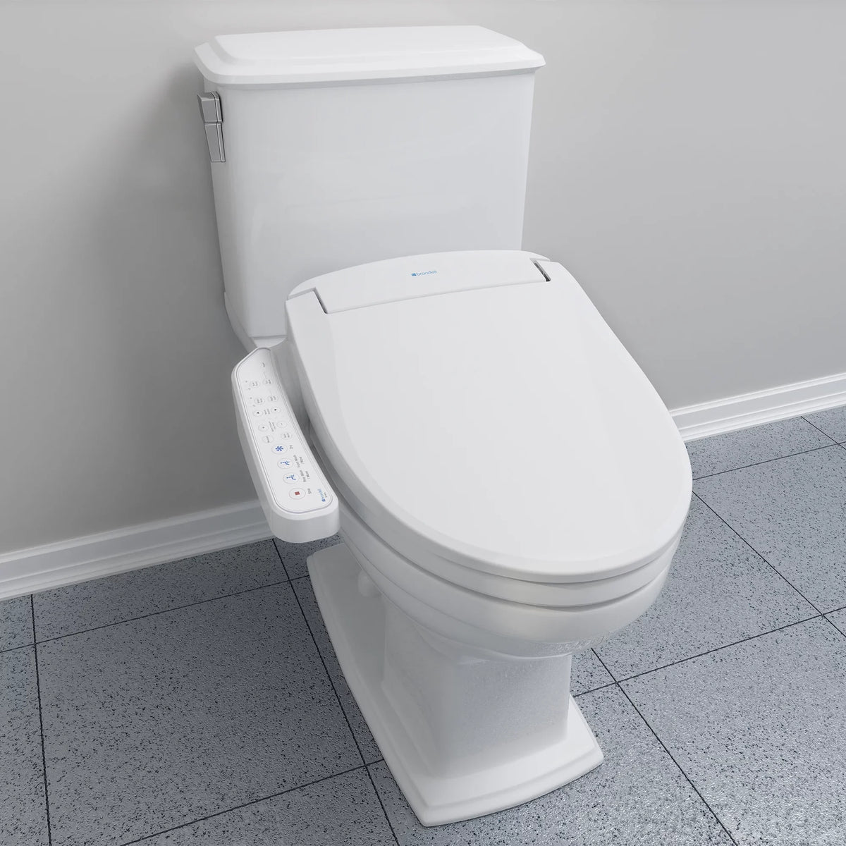 and Sidearm, Steel Seat Bidet with White Dryer Stainless SE400 Round Brondell Nozzle, Swash