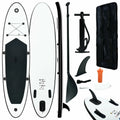 Set White Paddle Board and Inflatable Black Maboto